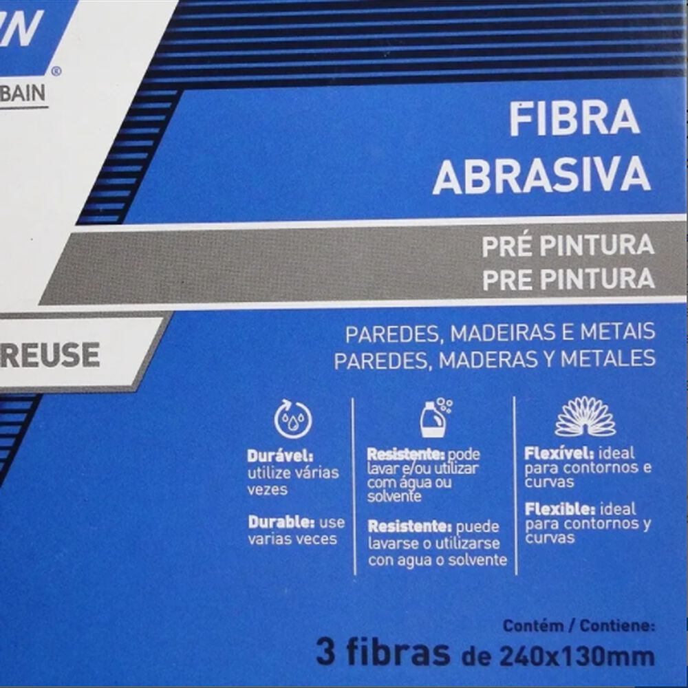 Fibra Abrasiva Lavable Pre Pintura Gris 130x240mm 3un Norton image number 4.0